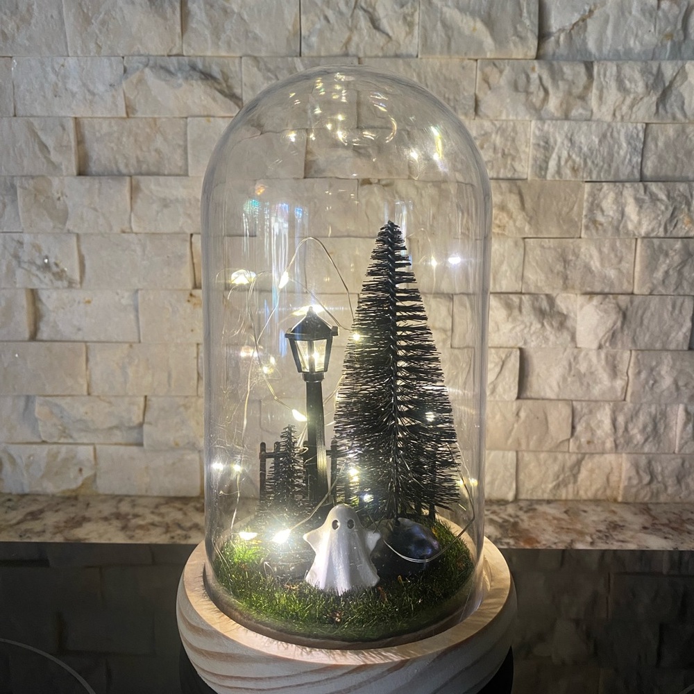 Enchanted Dome with Black Tree and Warm Lights